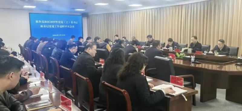 新乡高新区召开2025年度党（工）委书记抓基层党建工作述职评议会议
