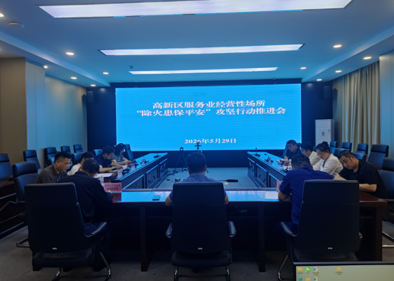 新乡高新区召开服务业经营性场所“除火患保平安”攻坚行动推进会